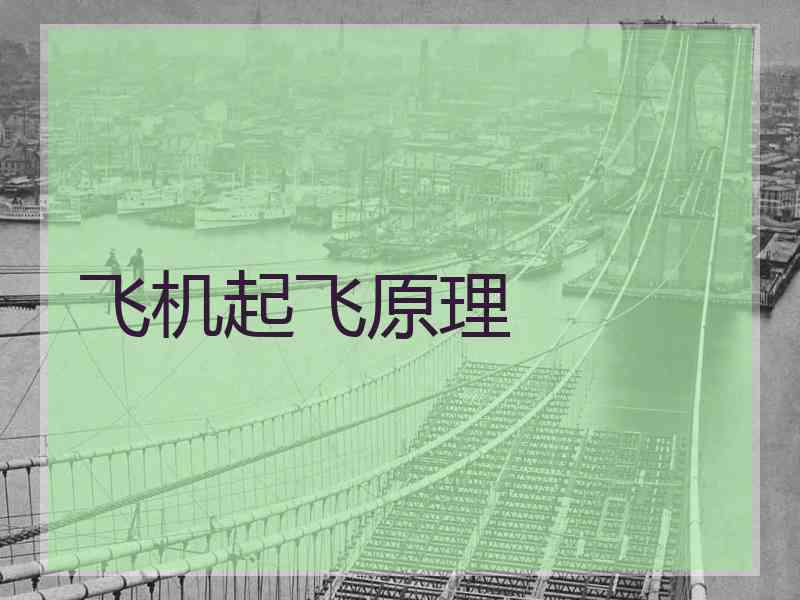 飞机起飞原理