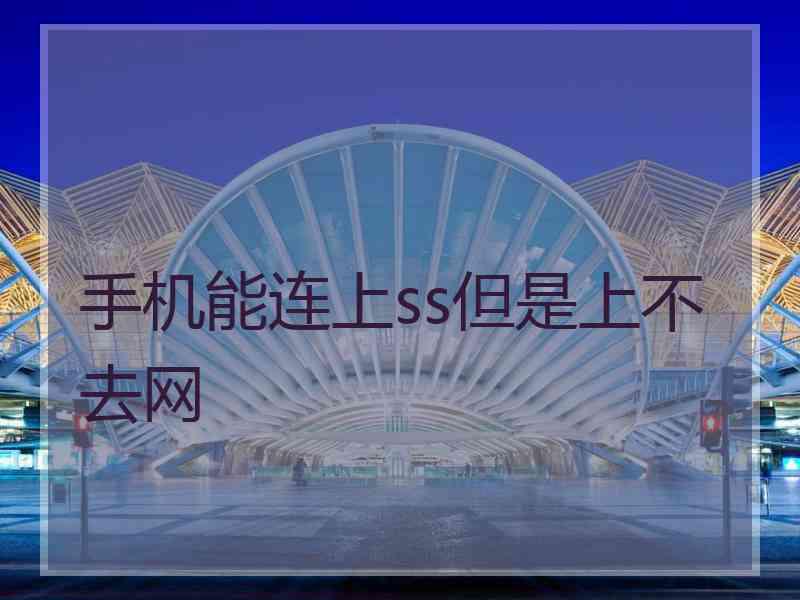 手机能连上ss但是上不去网