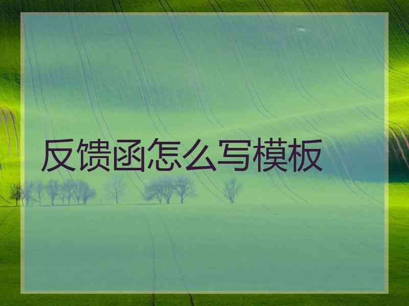 反馈函怎么写模板