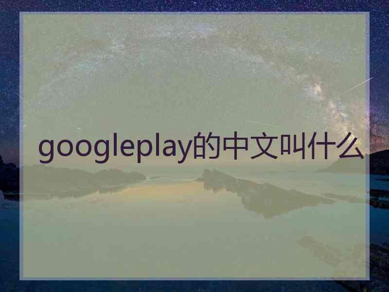 googleplay的中文叫什么