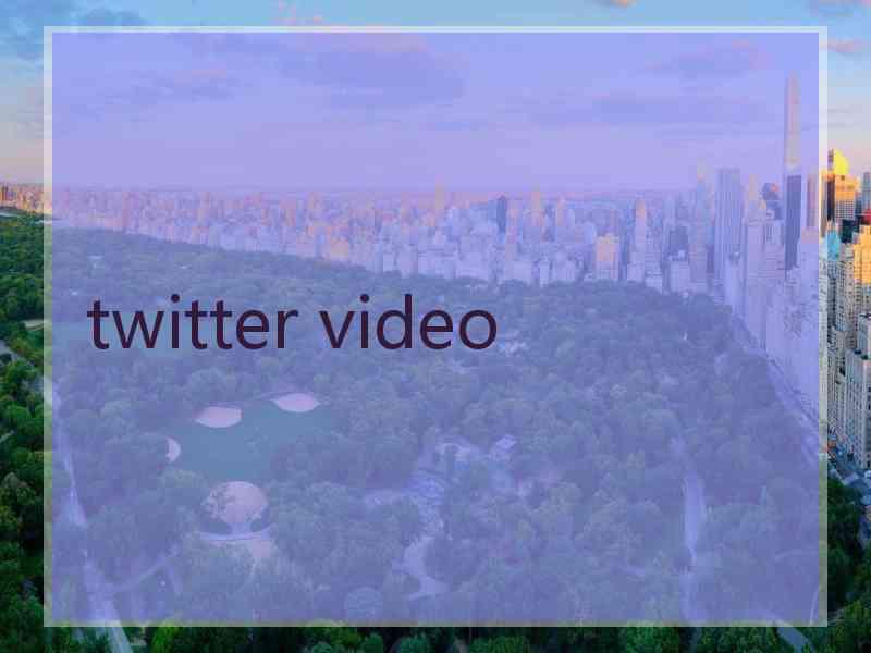 twitter video