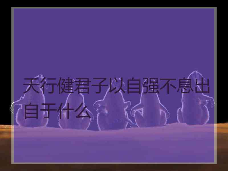 天行健君子以自强不息出自于什么