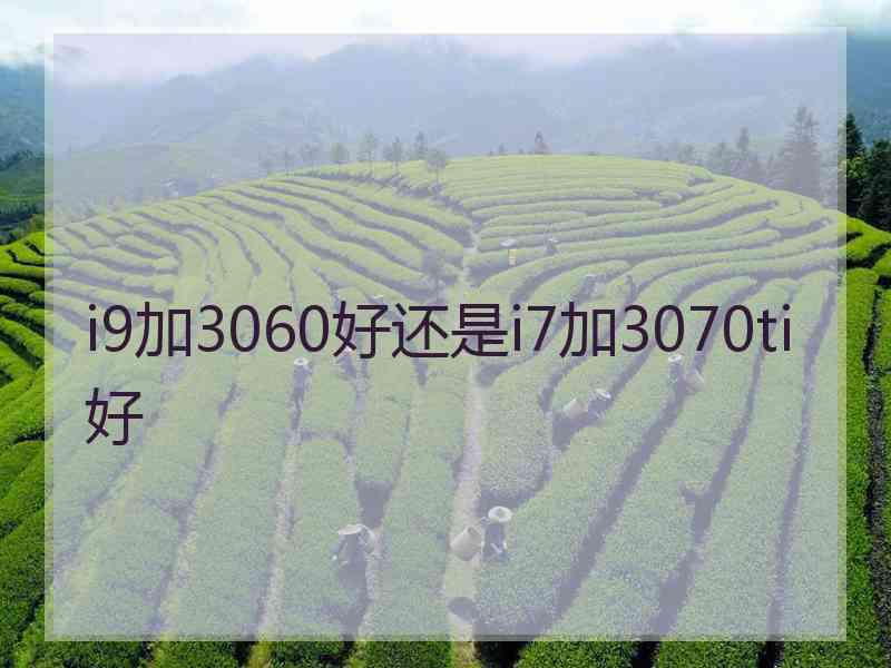 i9加3060好还是i7加3070ti好