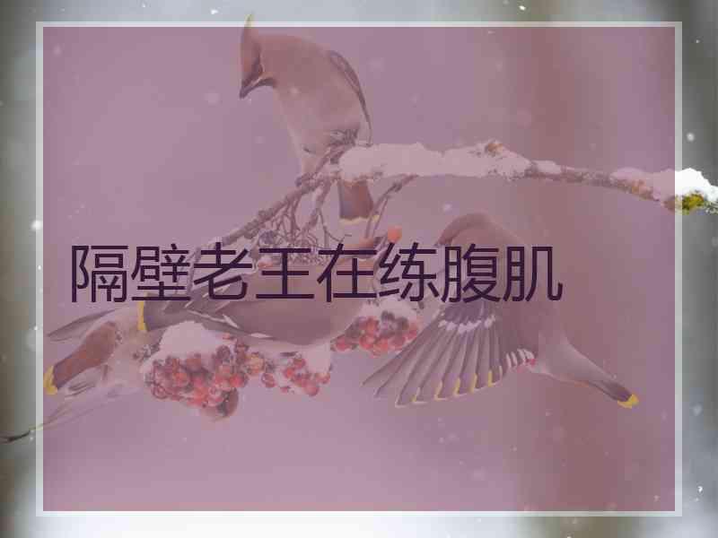 隔壁老王在练腹肌