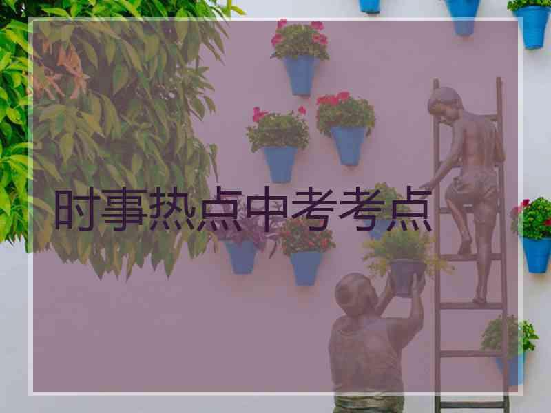 时事热点中考考点