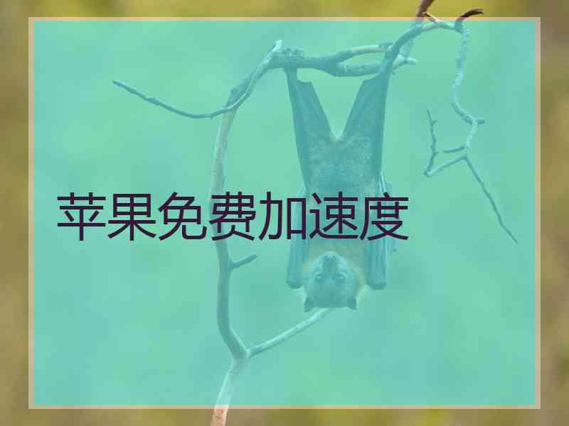 苹果免费加速度