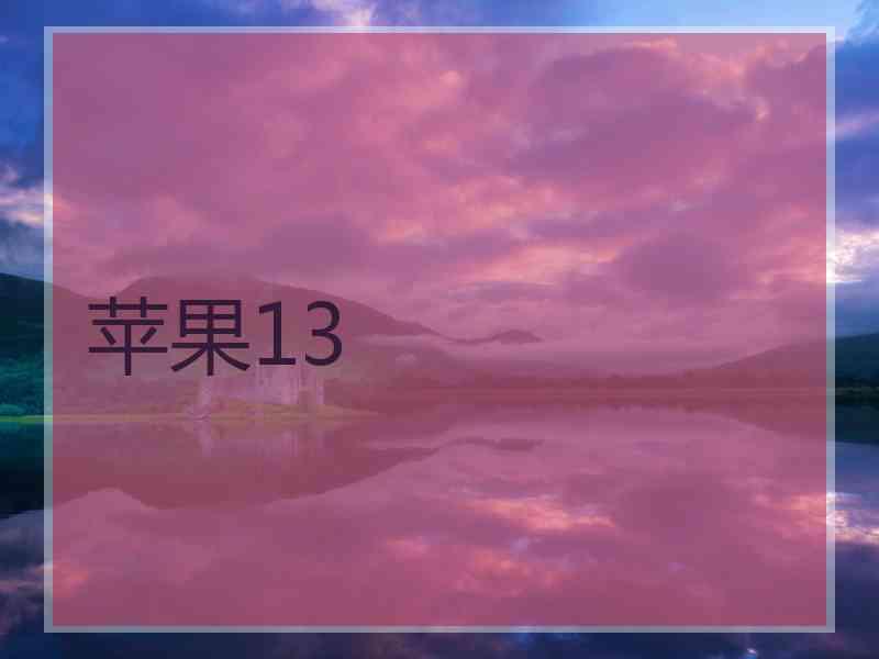 苹果13