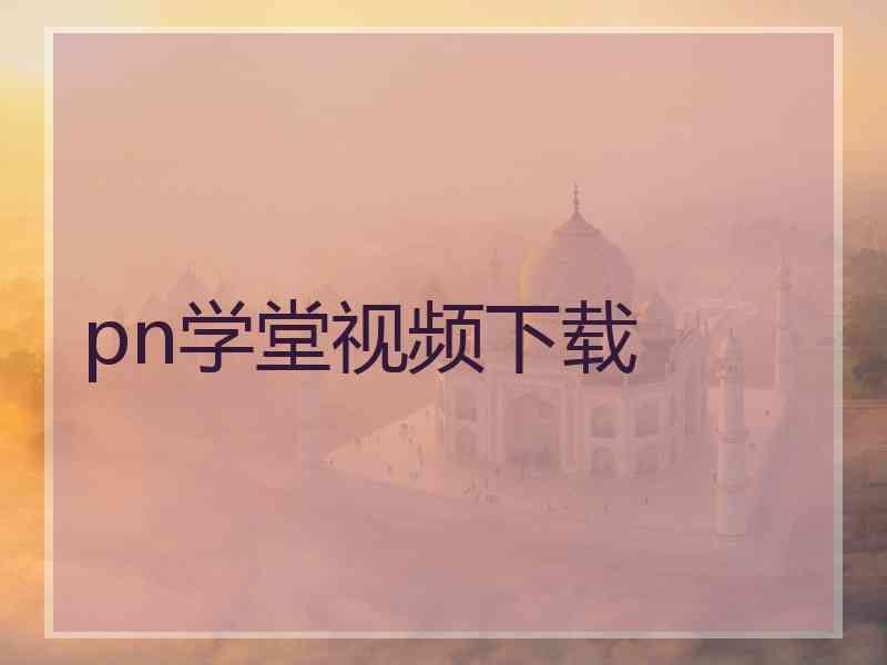 pn学堂视频下载