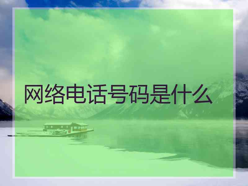 网络电话号码是什么