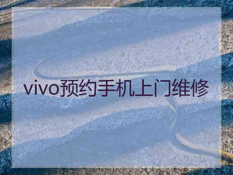 vivo预约手机上门维修