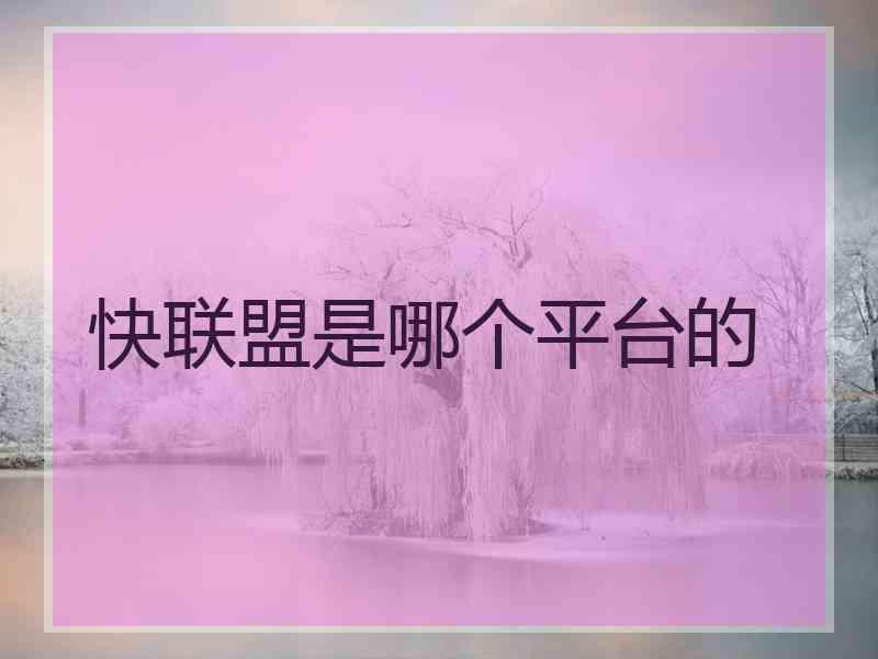 快联盟是哪个平台的