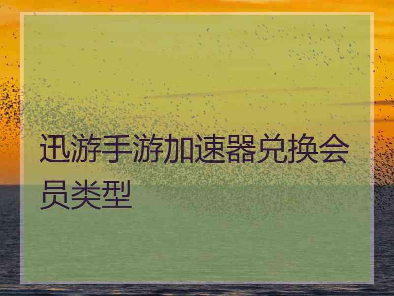 迅游手游加速器兑换会员类型