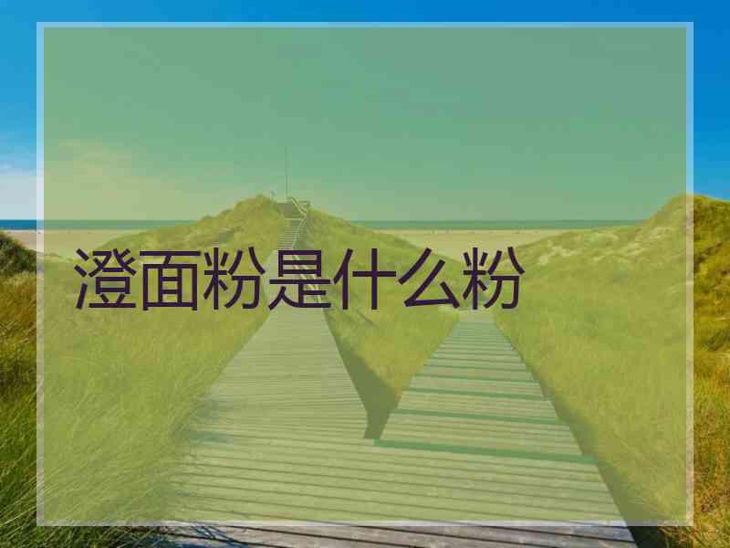 澄面粉是什么粉