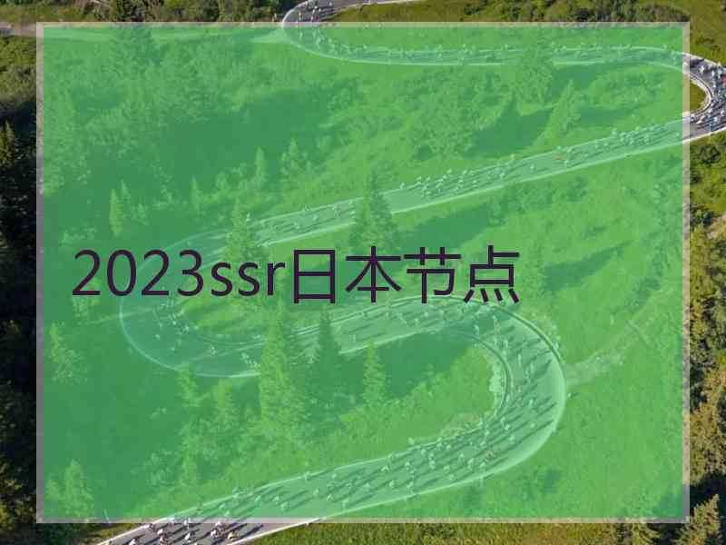 2023ssr日本节点