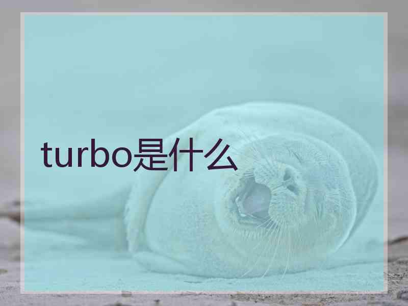 turbo是什么