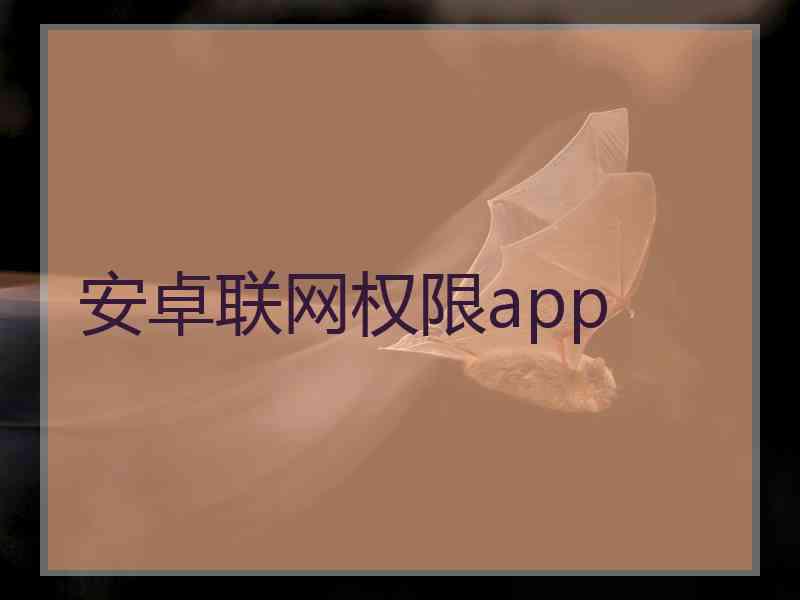 安卓联网权限app