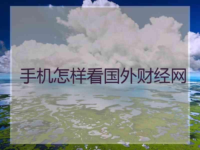 手机怎样看国外财经网