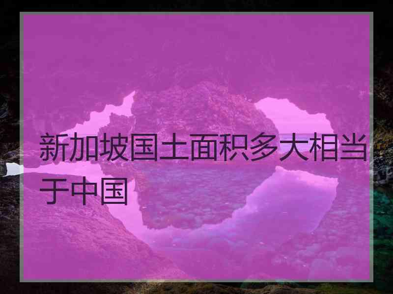 新加坡国土面积多大相当于中国