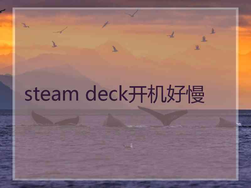 steam deck开机好慢