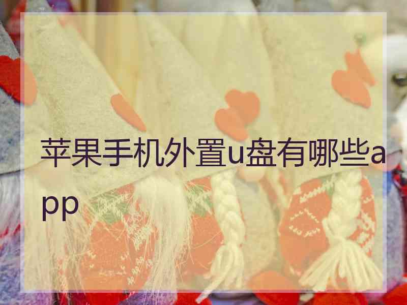苹果手机外置u盘有哪些app