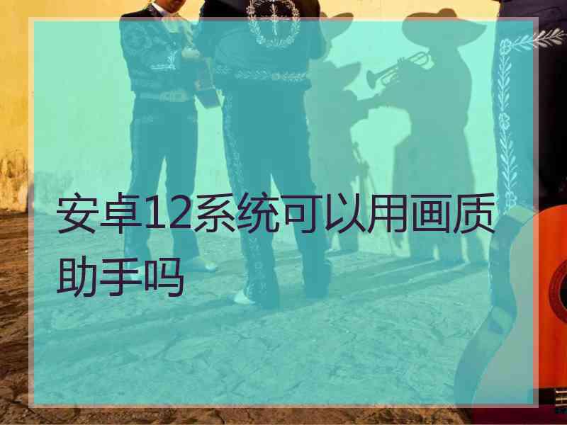 安卓12系统可以用画质助手吗