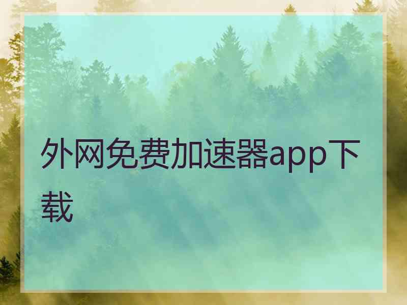 外网免费加速器app下载