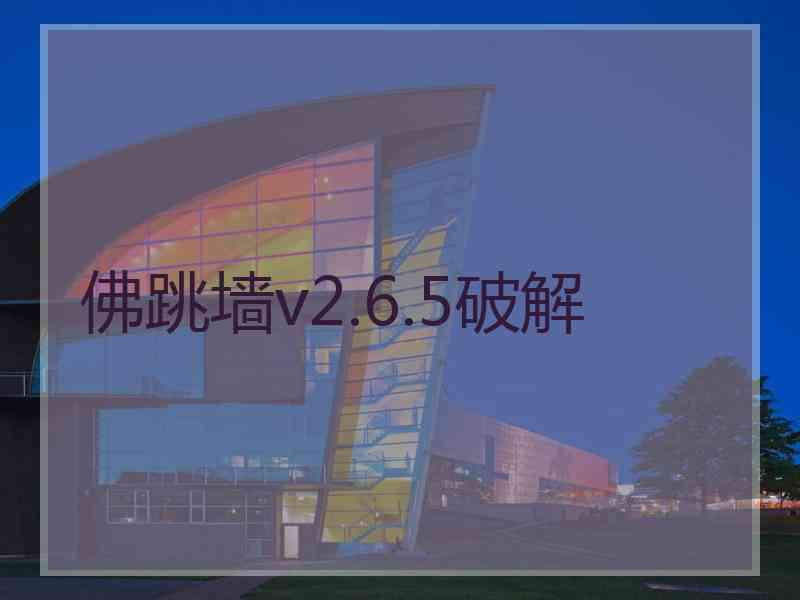 佛跳墙v2.6.5破解