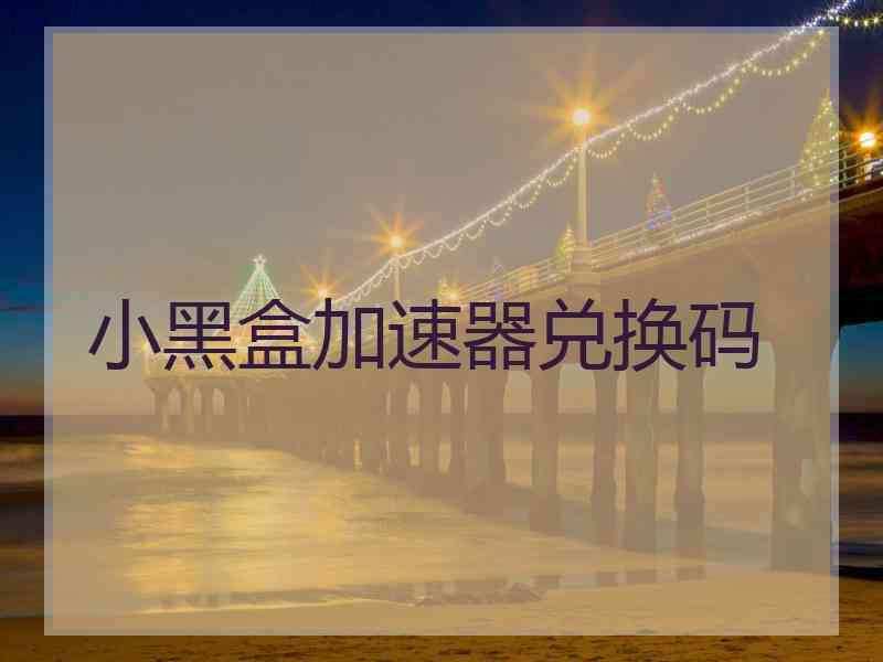 小黑盒加速器兑换码