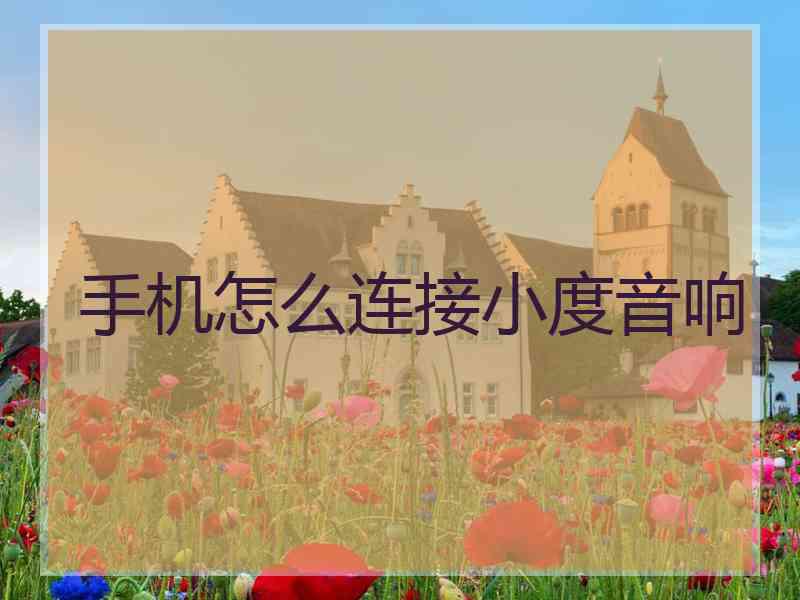 手机怎么连接小度音响