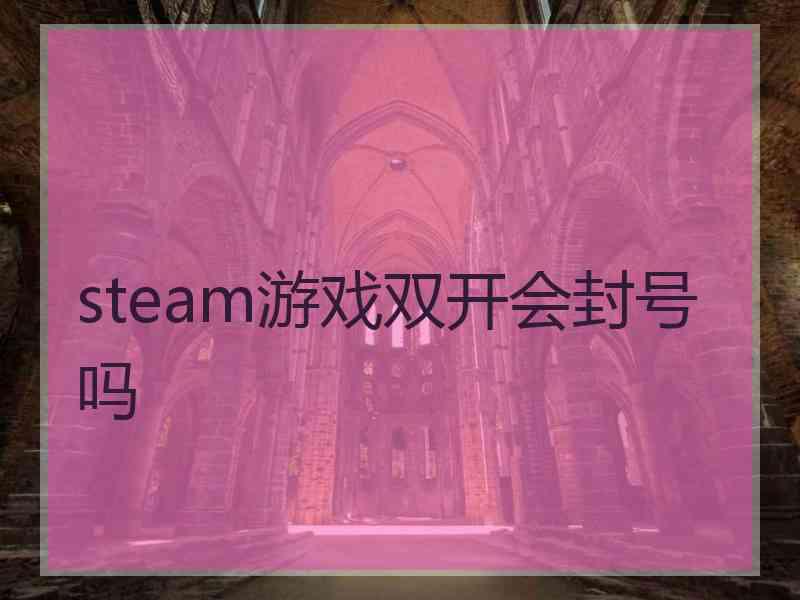 steam游戏双开会封号吗
