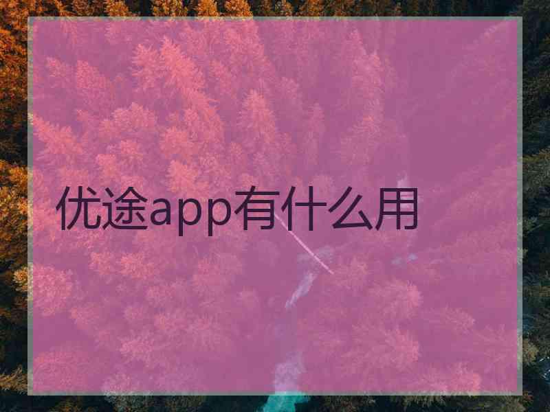 优途app有什么用