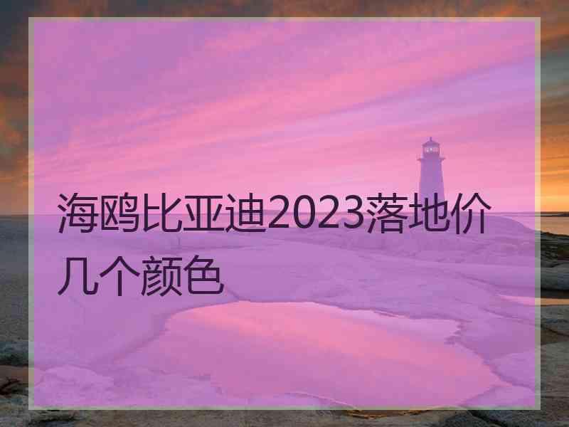 海鸥比亚迪2023落地价几个颜色
