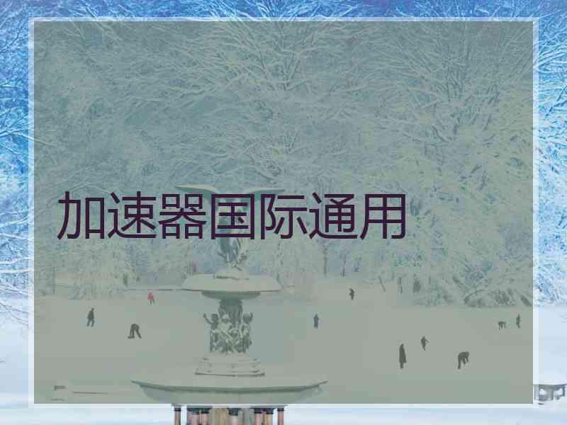 加速器国际通用