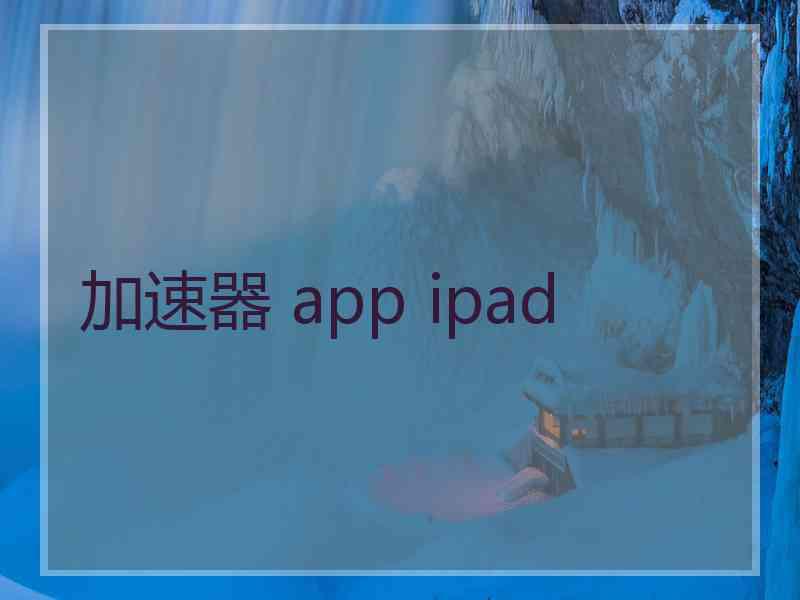 加速器 app ipad
