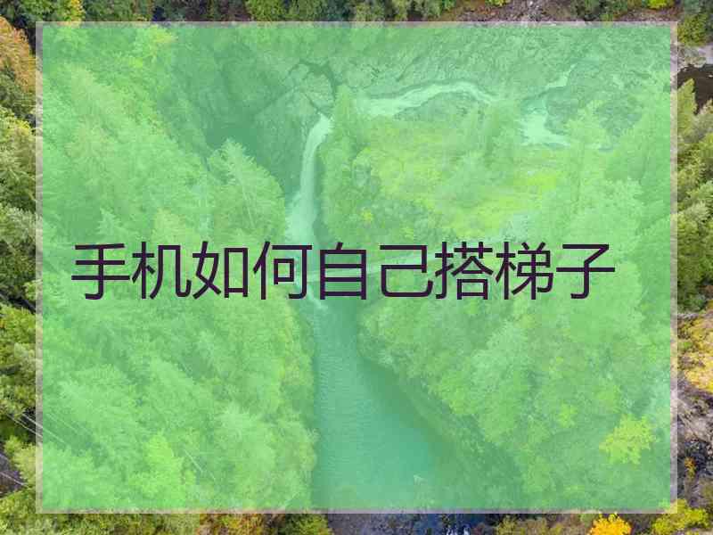 手机如何自己搭梯子
