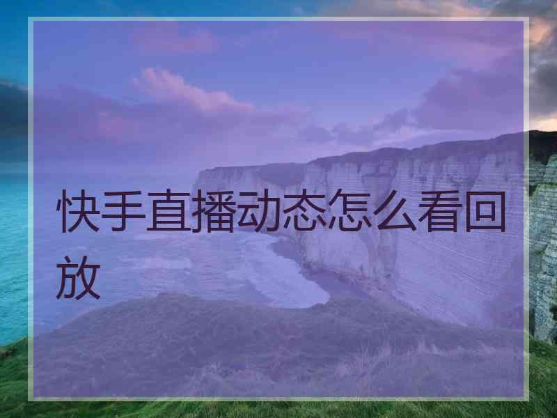 快手直播动态怎么看回放