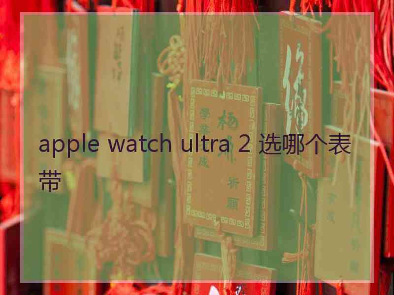 apple watch ultra 2 选哪个表带