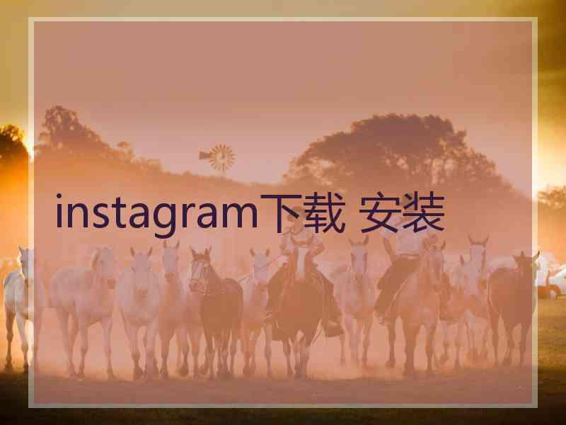 instagram下载 安装