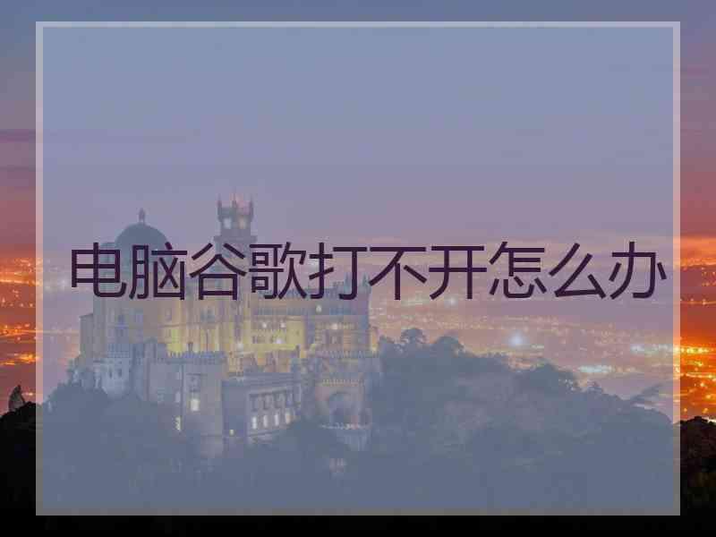 电脑谷歌打不开怎么办