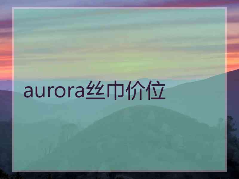 aurora丝巾价位