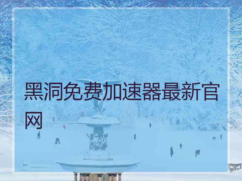 黑洞免费加速器最新官网