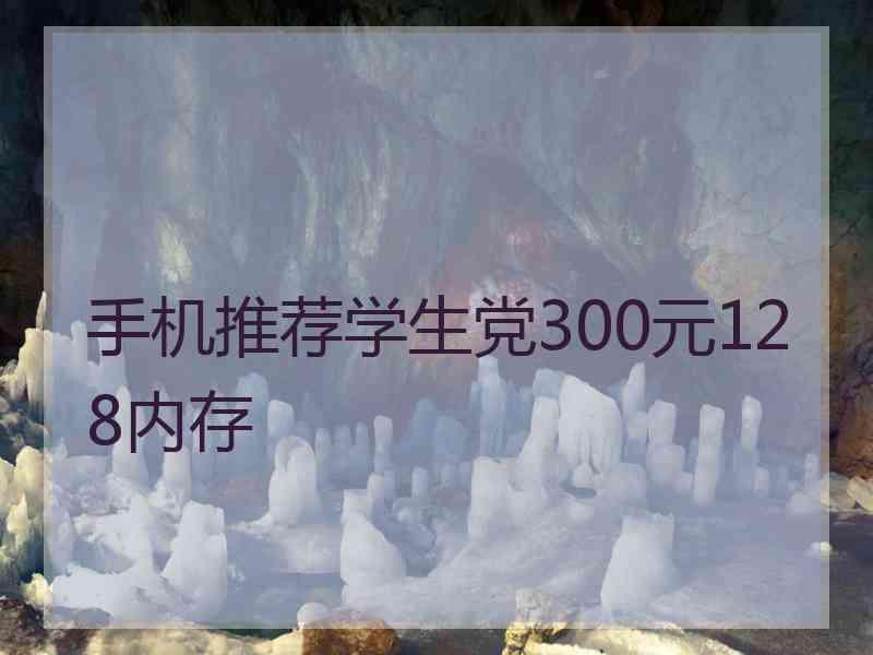 手机推荐学生党300元128内存