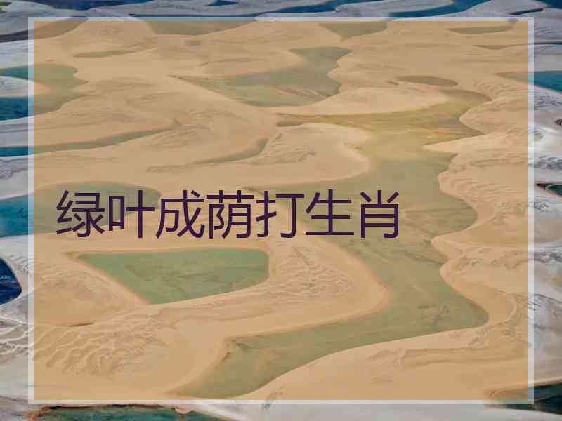 绿叶成荫打生肖