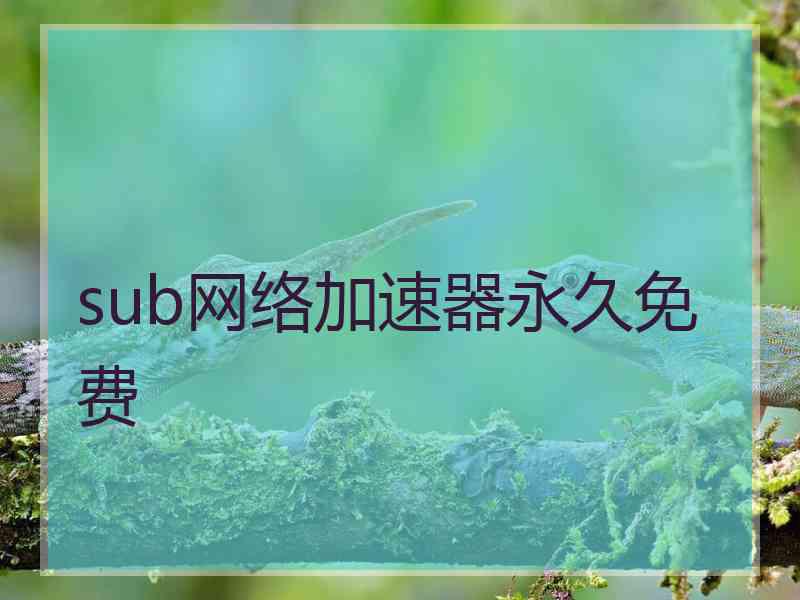 sub网络加速器永久免费