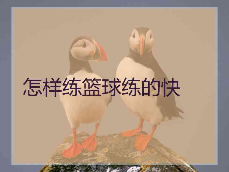 怎样练篮球练的快