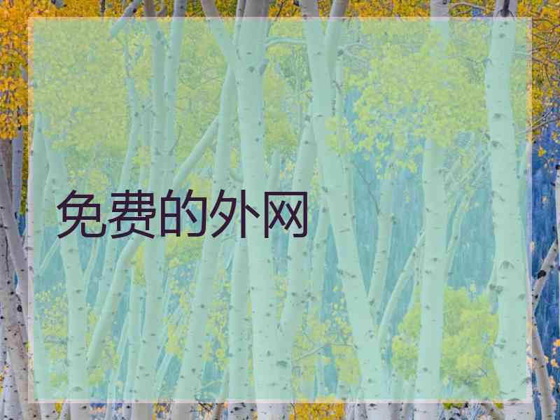 免费的外网