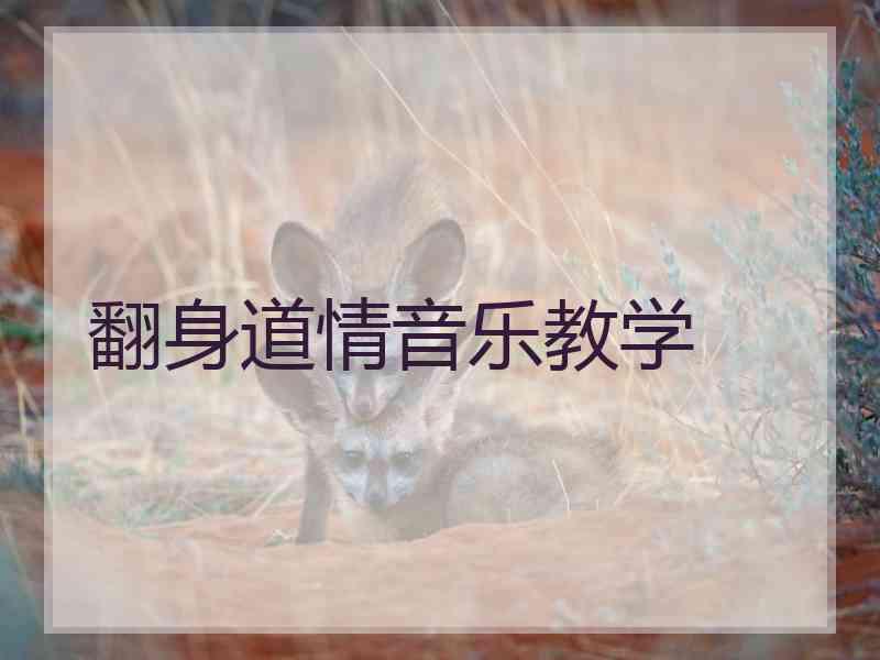 翻身道情音乐教学