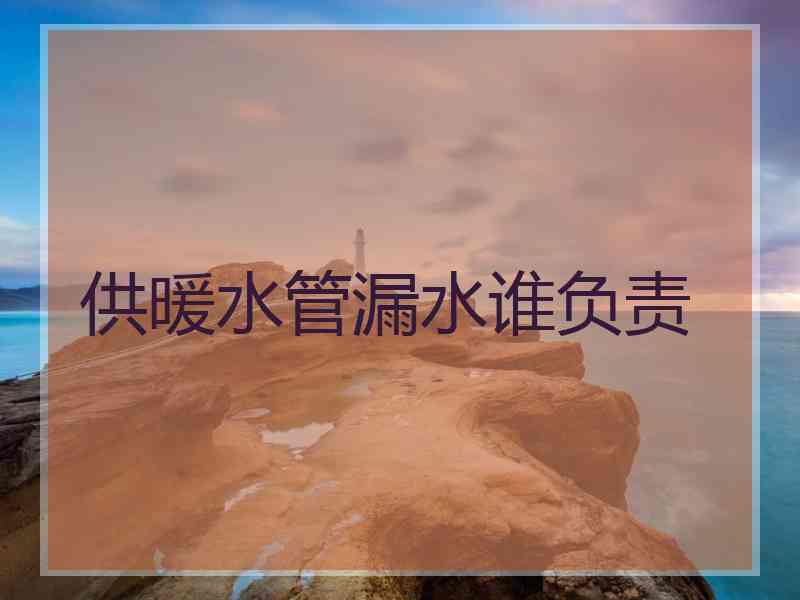 供暖水管漏水谁负责
