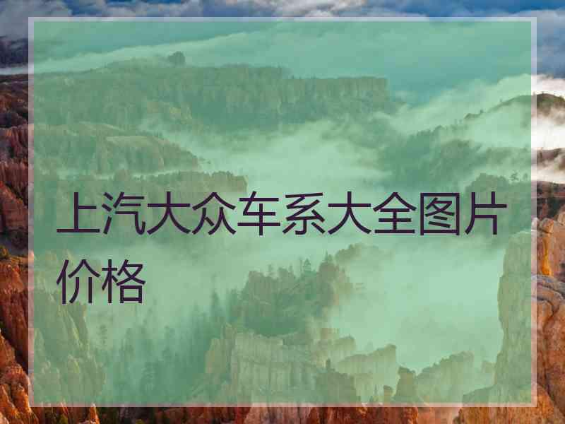 上汽大众车系大全图片价格