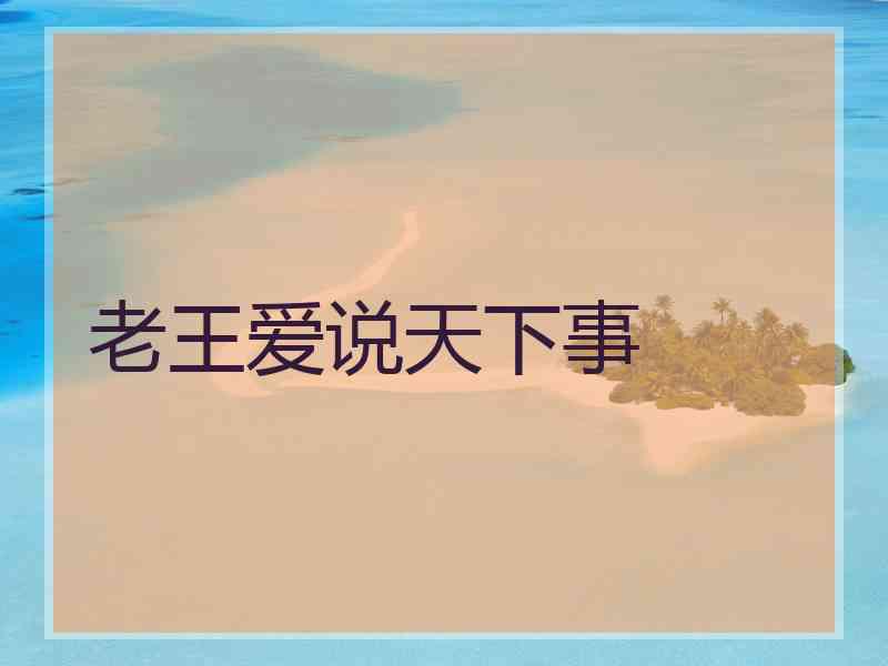 老王爱说天下事